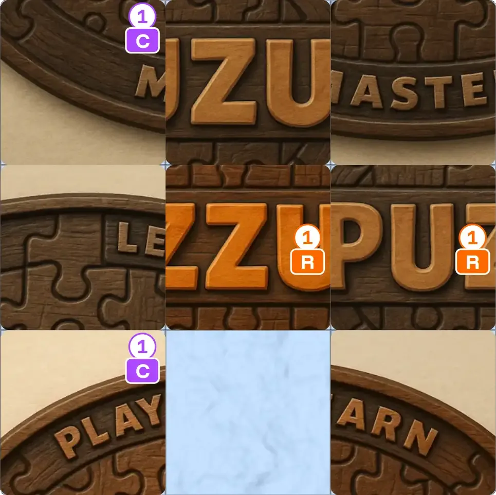 An example of Linear Conflicts visualized by a Puzzuzu Coaching overlay